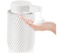 Dispenser di sapone automatico automatico da 300 ml con sensore, dispenser automatico di sapone con ricarica USB, per bagno, cucina, toilette, bianco crema