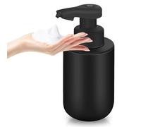 Dispenser di sapone automatico, distributore automatico in ceramica, erogatore di sapone elettrico impermeabile IPX5 con processo di smalto opaco per cucina, bagno, hotel (nero)