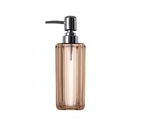 Dispenser di sapone Bottiglia con pompa for dispenser di sapone liquido ricaricabile trasparente in resina lusso for vanità del bagno(Bruin)