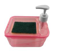Dispenser di sapone con supporto per spugna, dispenser di sapone in spugna, dispenser 2 in 1 per , organizer multifunzione per lavabo, set dispenser per mani e detersivo per cucina, bagno