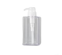 Dispenser di sapone da 150 ml, ricaricabile, per petg, contenitore a pompa in plastica per shampoo gel doccia, marrone, verde scuro, bianco, bagno, cucina, viaggi (bianco)