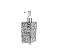 Dispenser di sapone da bagno di lusso, flacone con pompa manuale riutilizzabile, contenitore for gel doccia trasparente e liquido vuoto(L-square (gray))