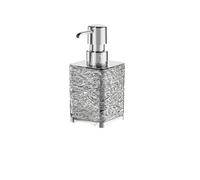 Dispenser di sapone da bagno di lusso, flacone con pompa manuale riutilizzabile, contenitore for gel doccia trasparente e liquido vuoto(S-square(gray))