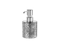 Dispenser di sapone da bagno di lusso, flacone con pompa manuale riutilizzabile, contenitore for gel doccia trasparente e liquido vuoto(S-circle(gray))