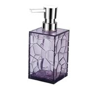 Dispenser di sapone da bagno di lusso, flacone con pompa manuale riutilizzabile, contenitore for gel doccia trasparente e liquido vuoto(Purple)