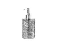 Dispenser di sapone da bagno di lusso, flacone con pompa manuale riutilizzabile, contenitore for gel doccia trasparente e liquido vuoto(L-circle(gray))