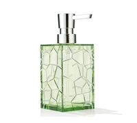 Dispenser di sapone da bagno di lusso, flacone con pompa manuale riutilizzabile, contenitore for gel doccia trasparente e liquido vuoto(Green)