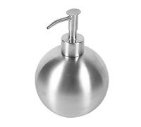 Dispenser di sapone da banco a forma di sfera in acciaio inossidabile da 500 ml, flacone di erogatore di sapone da bancone, bottiglia da 500 ml