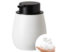 Dispenser di sapone da banco in ceramica con pompa in oro rosa, ricaricabile, per cucina, casa, bagno, decorazione moderna, dispenser di sapone liquido per mani (pompa bianca-nera)