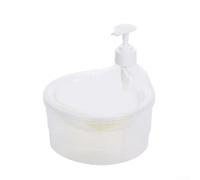 Dispenser di sapone da cucina con supporto per spugna e pompa manuale 2 in 1 per pratico lavaggio e conservazione del sapone (trasparente)