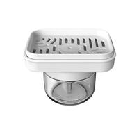 Dispenser di sapone da cucina - Pompa di detersivo liquido da cucina a pressione, dispenser per detersivo per piatti con supporto per spugna, per casa, bagno, lavandino, doccia, dispensa, dormitorio