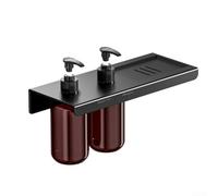 Dispenser di sapone da parete con griglia in acciaio inox, contenitore in plastica con capacità di 300 ml, senza installazione di trapano con nastro o viti, dispenser rimovibili per una comoda