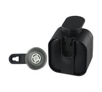 Dispenser di sapone da parete con ventosa, supporto per sapone liquido a pressione, per bagno e cucina, senza trapano, in plastica ABS (nero)