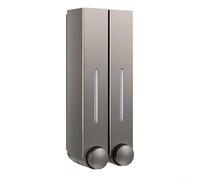 Dispenser di sapone da parete da 420 ml, design facile da premere per doccia e bagno, comodo (grigio2)