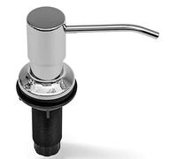Dispenser di sapone, design integrato per lavello da cucina o piano di lavoro, cromato
