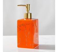 Dispenser di Sapone Dispenser di Sapone per Le Mani Dispenser di Sapone Liquido in Ceramica con Pompa per Bagno Conta Cucina Ufficio Strisce Dorate nordich