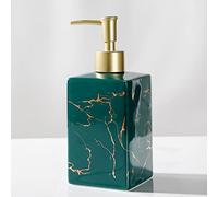 Dispenser di Sapone Dispenser di Sapone per Le Mani Dispenser di Sapone Liquido in Ceramica con Pompa per Bagno Conta Cucina Ufficio Strisce Dorate nordich