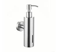 Dispenser di sapone in acciaio inox con erogatore a pompa, montaggio a parete, per un controllo efficiente dei liquidi, per l'uso in bagni, cucine e spazi commerciali (argento)