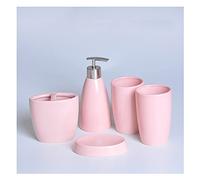 Dispenser di sapone in ceramica, 4 pezzi, dispenser di sapone per la casa e il bagno, articoli da toeletta cosmetici, bottiglia per lozioni, tazza per collutorio, portaspazzolino, portasapone