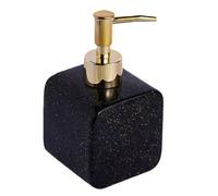 Dispenser di sapone in ceramica a cubo colorato, flacone ricaricabile for lozione e shampoo, for bagno e cucina, 330 ml, 1 pz.(Black)