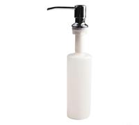 Dispenser di sapone in plastica ABS da 500 ml con pompa in metallo per erogazione di detersivi, sapone liquido e shampoo (argento cromato)