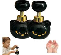 Dispenser di sapone in schiuma a forma di zampa di gatto, dispenser di sapone magico a forma di zampa di gatto nero - flacone pompa per sapone in schiuma (2)