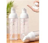 Dispenser di sapone in schiuma con decorazione a fiocco, mini bottiglia schiumogena per sapone liquido, shampoo, detergente per ciglie, lavamani - Bottiglia di plastica trasparente ricaricabile, adatt
