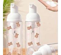 Dispenser di sapone in schiuma con decorazione a fiocco, mini bottiglia schiumogena per sapone liquido, shampoo, detergente per ciglie, lavamani - Bottiglia di plastica trasparente ricaricabile, adatt