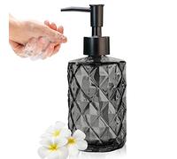 Dispenser di sapone in vetro con pompa in plastica, 330 ml, dispenser di sapone liquido per le mani per bagno e cucina, dispenser a pompa manuale per detersivo per piatti, lozioni, sapone, olio