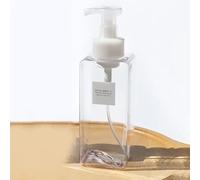 Dispenser di sapone liquido da 650 ml con pompa, per bagno o cucina, bottiglia riutilizzabile per gel doccia o shampoo, resistente al freddo e al calore da -20 °C a 60 °C (trasparente)