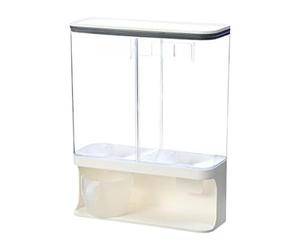 Dispenser di sapone liquido da bucato per detersivo liquido | Porta pompa a forma di chicchi di riso - Dispenser per lavanderia con anello in silicone ermetico, adatto per casa, bagno, casa, lavaggio