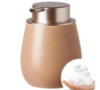 Dispenser di sapone liquido, dispenser di sapone in ceramica, con pompa color oro rosa, ricaricabile, per cucina, casa, bagno, decorazione moderna (pompa-oro rosa)