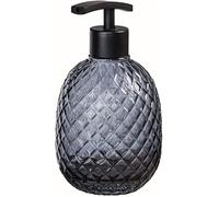 Dispenser di sapone manuale lozione in vetro trasparente con pompa 300 ml/10,1 once for bagno, cucina, ecc(Black Pump)