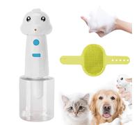Dispenser di sapone per cani, erogatore automatico di sapone in schiuma per cani con spazzola per cani, dispenser di schiuma elettrica per cani, spruzzatore di schiuma per cani per la cura e la