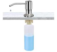 Dispenser di sapone per lavello da cucina - Pompa dispenser in acciaio da 350 ml e 500 ml con bottiglia di liquido, pressione manuale, rotazione a 360 gradi | Pompe ricaricabili per loc