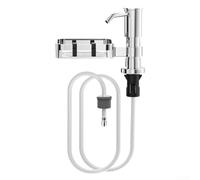 Dispenser di sapone per lavello da cucina, pompa per lavello in acciaio inox, ugello girevole a 360°, per cucine, bagni, ripostigli o stazioni di lavaggio all'aperto