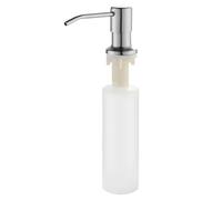Dispenser di sapone per lavello, dispenser di sapone in acciaio inox con pompa, design ricaricabile con finitura antiruggine, elegante supporto per liquidi per piatti o shampoo per le mani per il