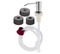 Dispenser di sapone per lavello, pompa per sapone per lavello da cucina, dispenser portatile per lavello da cucina, ricaricabile, in acciaio, decorativo, per bagno e bagno