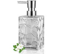 Dispenser di sapone per le mani, in plastica acrilica trasparente, ricaricabile, per lozioni, per bagno, cucina, dormitorio