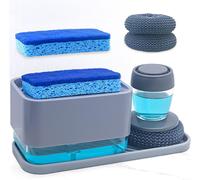 Dispenser Di Sapone per Piatti Con Supporto per Spugna per Lavello Da Cucina, Di