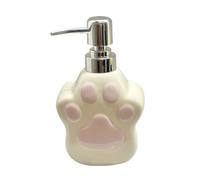 Dispenser di sapone ricaricabile Simpatiche bottiglie a forma di zampa gatto con pompa in plastica, flacone lozione ricaricabile, decorazione for la casa Accessori per il bagno(White)