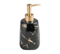 Dispenser di sapone riutilizzabile, contiene 350 ml di liquido a pompa manuale per marmorizzazione bottiglia nera