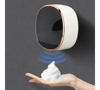 Dispenser di sapone schiumoso automatico da parete da 280 ml, ricaricabile 5W, bianco