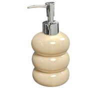 Dispenser Di Sapone, Simpatico con pompa, lozione ricaricabile for shampoo in ceramica, arredamento moderno for il bagno(White,S)