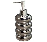 Dispenser Di Sapone, Simpatico con pompa, lozione ricaricabile for shampoo in ceramica, arredamento moderno for il bagno(Silvery,L)