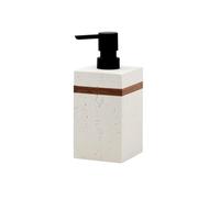 Dispenser Di Sapone, Simpatico piatto in plastica for bagno e cucina con pompa, beige opaco, nuovo arredamento moderno for il(C)
