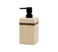 Dispenser Di Sapone, Simpatico piatto in plastica for bagno e cucina con pompa, beige opaco, nuovo arredamento moderno for il(A)