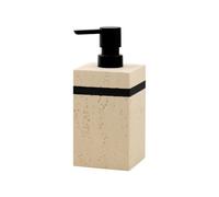 Dispenser Di Sapone, Simpatico piatto in plastica for bagno e cucina con pompa, decorazione primaverile beige opaco(B)