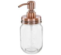 Dispenser di sapone vintage di Mason Jar retrò 473 ml con testa della pompa in acciaio inossidabile (rame vintage)