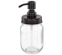 Dispenser di sapone vintage di Mason Jar retrò 473 ml con testa della pompa in acciaio inossidabile (rame lucidato con olio)